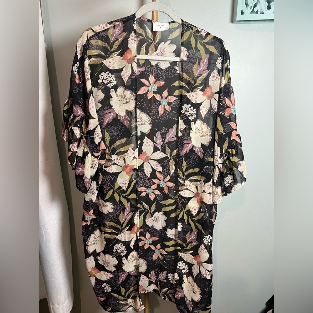 Everly Floral Print Kimono